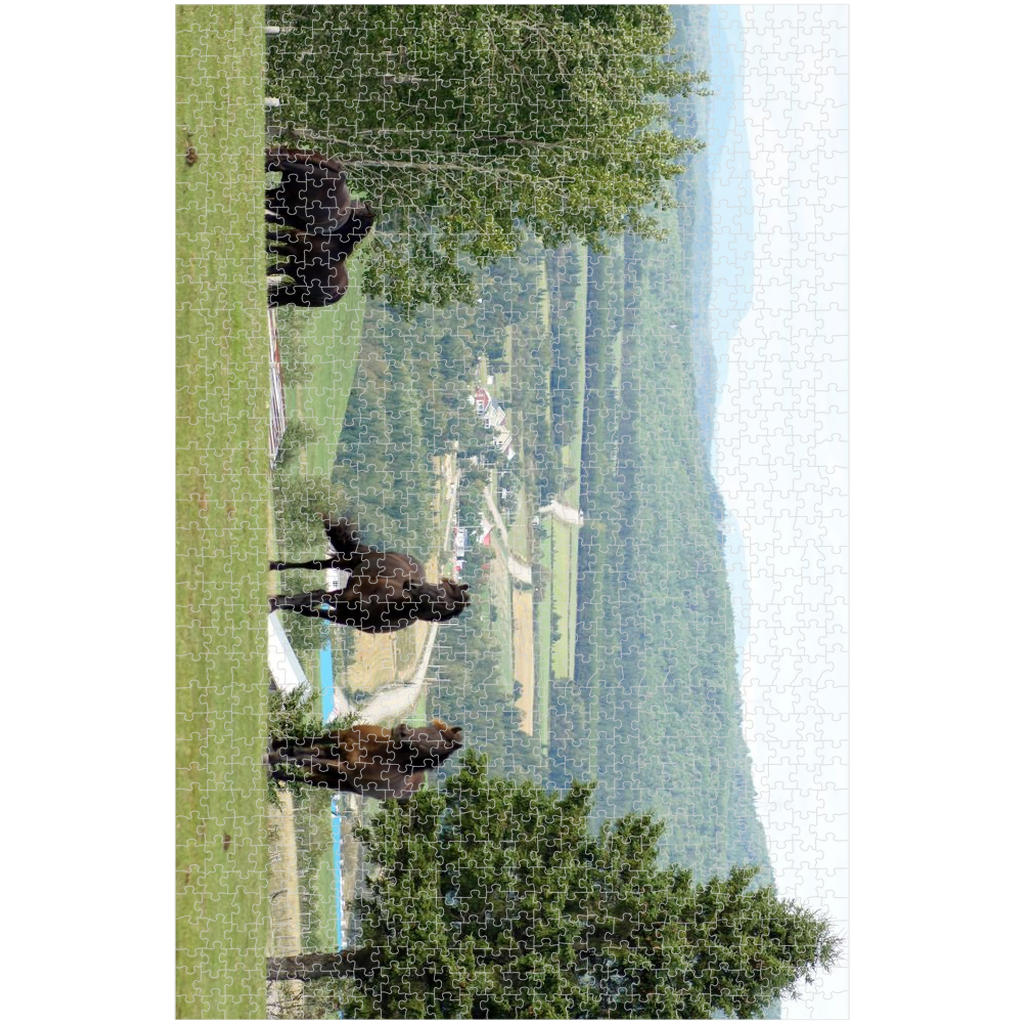 Têtière Western En Cuir Pour Cheval - Motif Aztique Incrusté - Brown